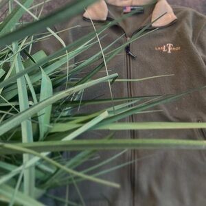Lake Tahoe Green Jacket with Tan Collar